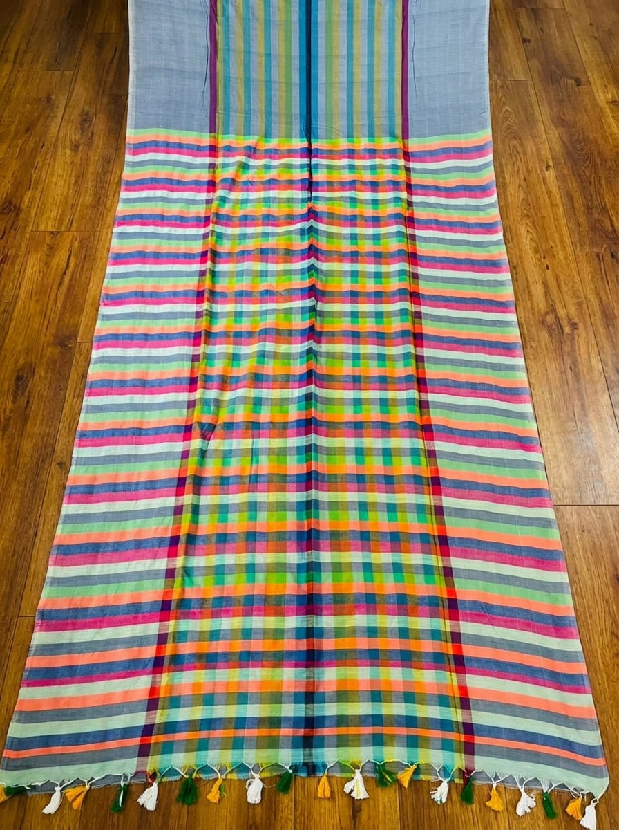 Saptaranga Khadi Cotton Saree