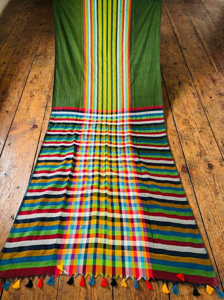 Saptaranga Khadi Cotton Saree