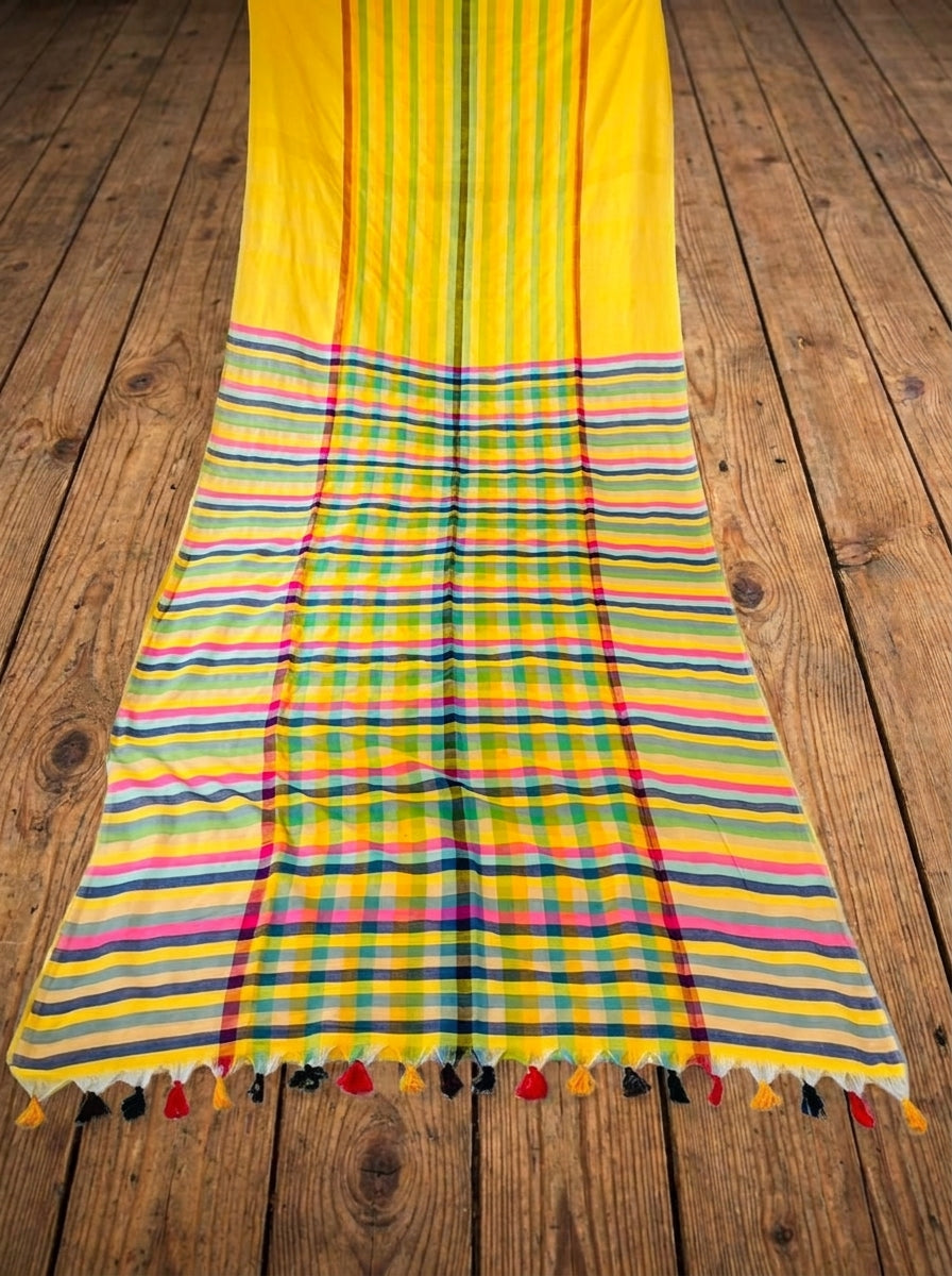 Saptaranga Khadi Cotton Saree