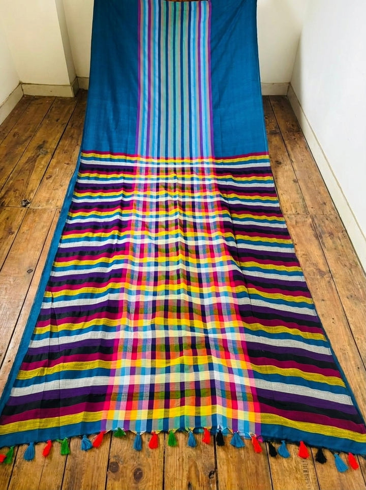 Saptaranga Khadi Cotton Saree