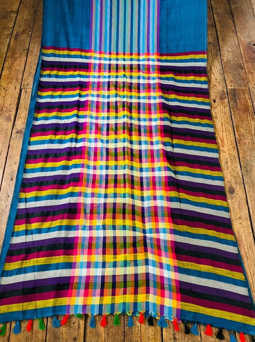 Saptaranga Khadi Cotton Saree