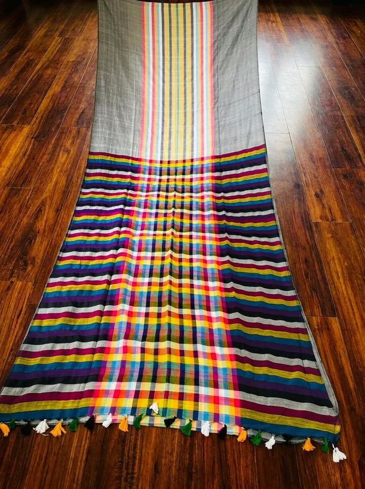 Saptaranga Khadi Cotton Saree