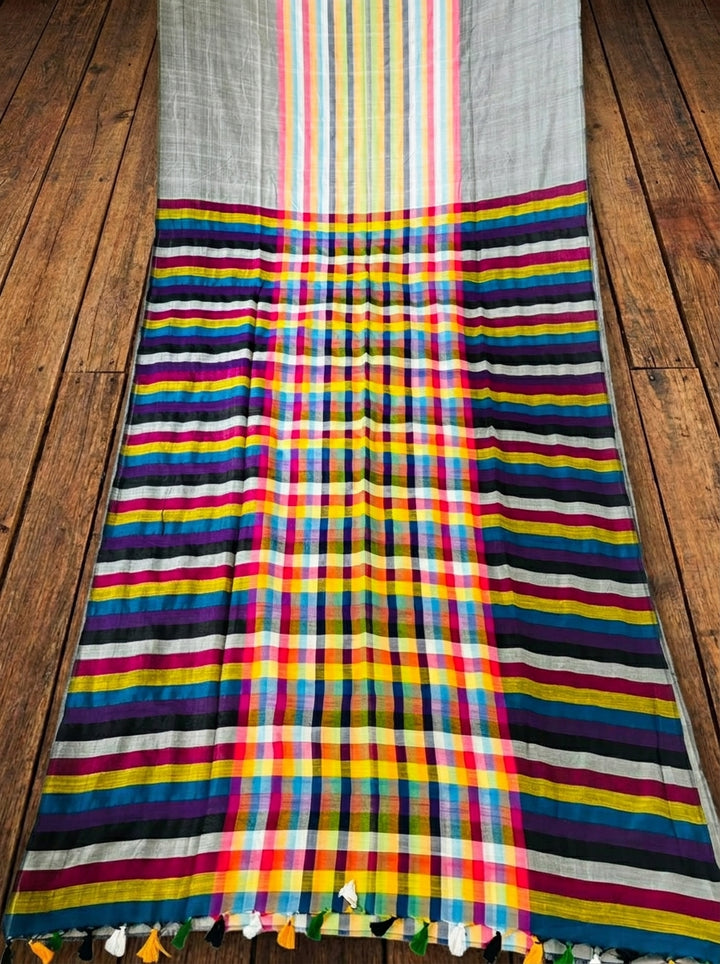 Saptaranga Khadi Cotton Saree