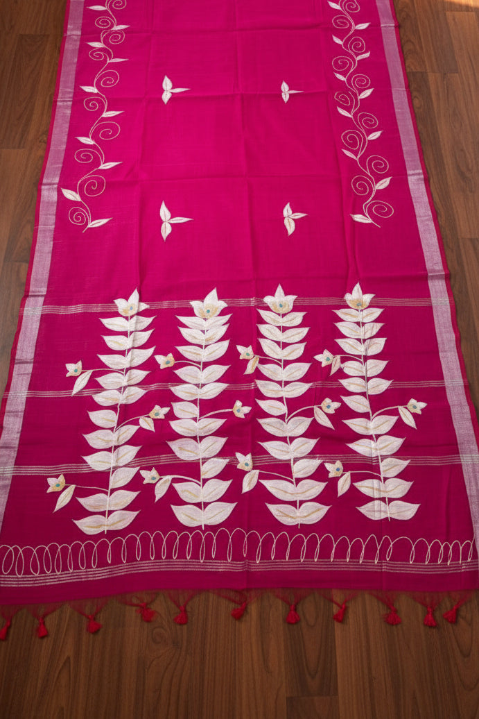 Mudrika Weave Hand Painted Cotton Saree