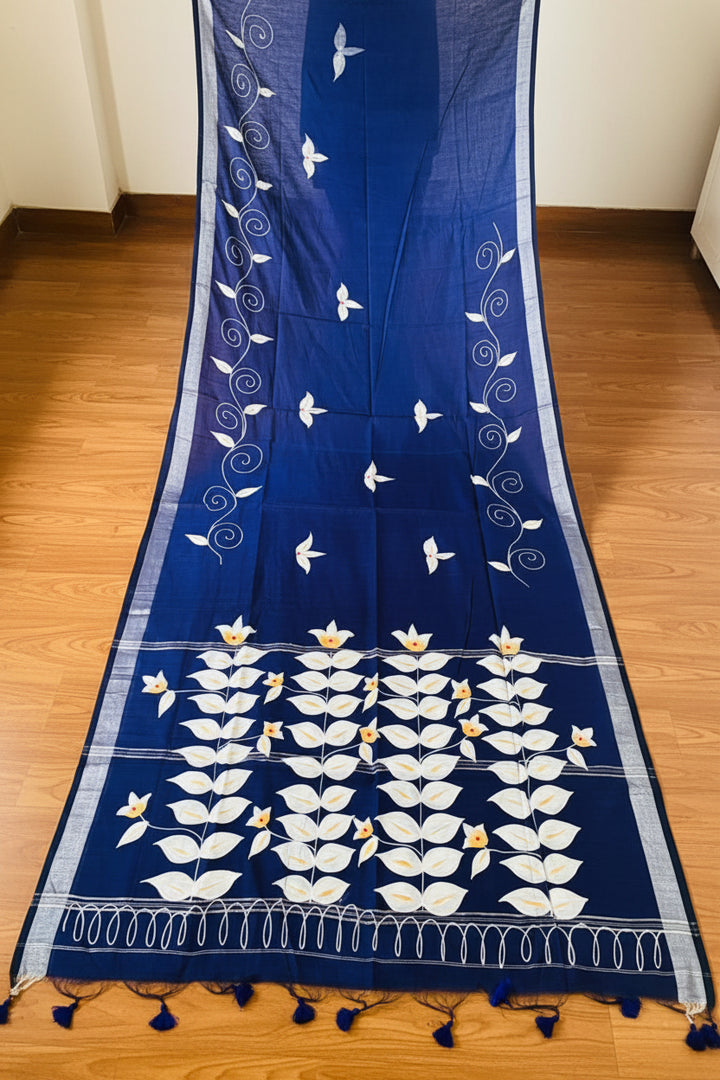 Mudrika Weave Hand Painted Cotton Saree