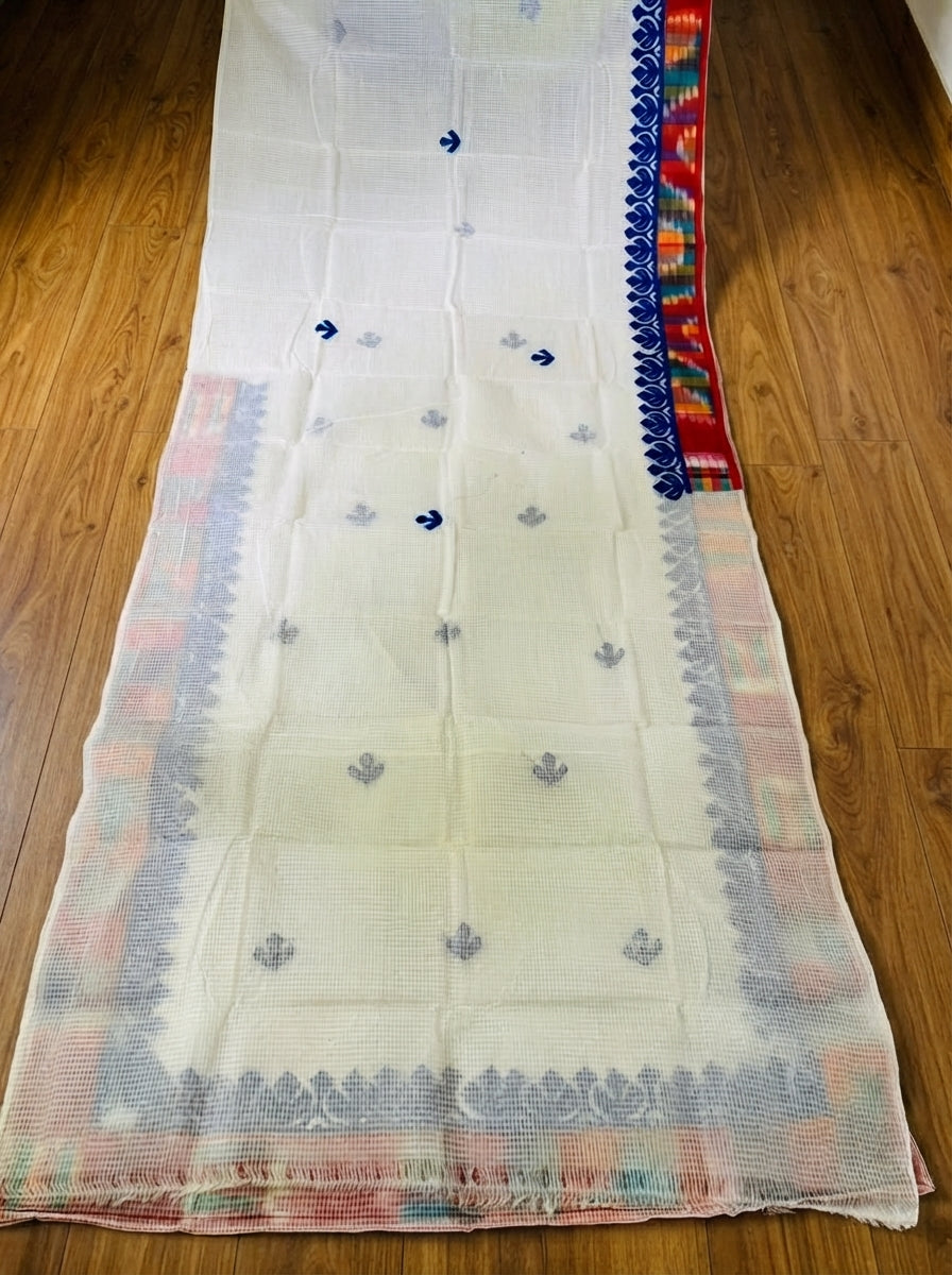 Aloklata Cotton Kota Applique Saree