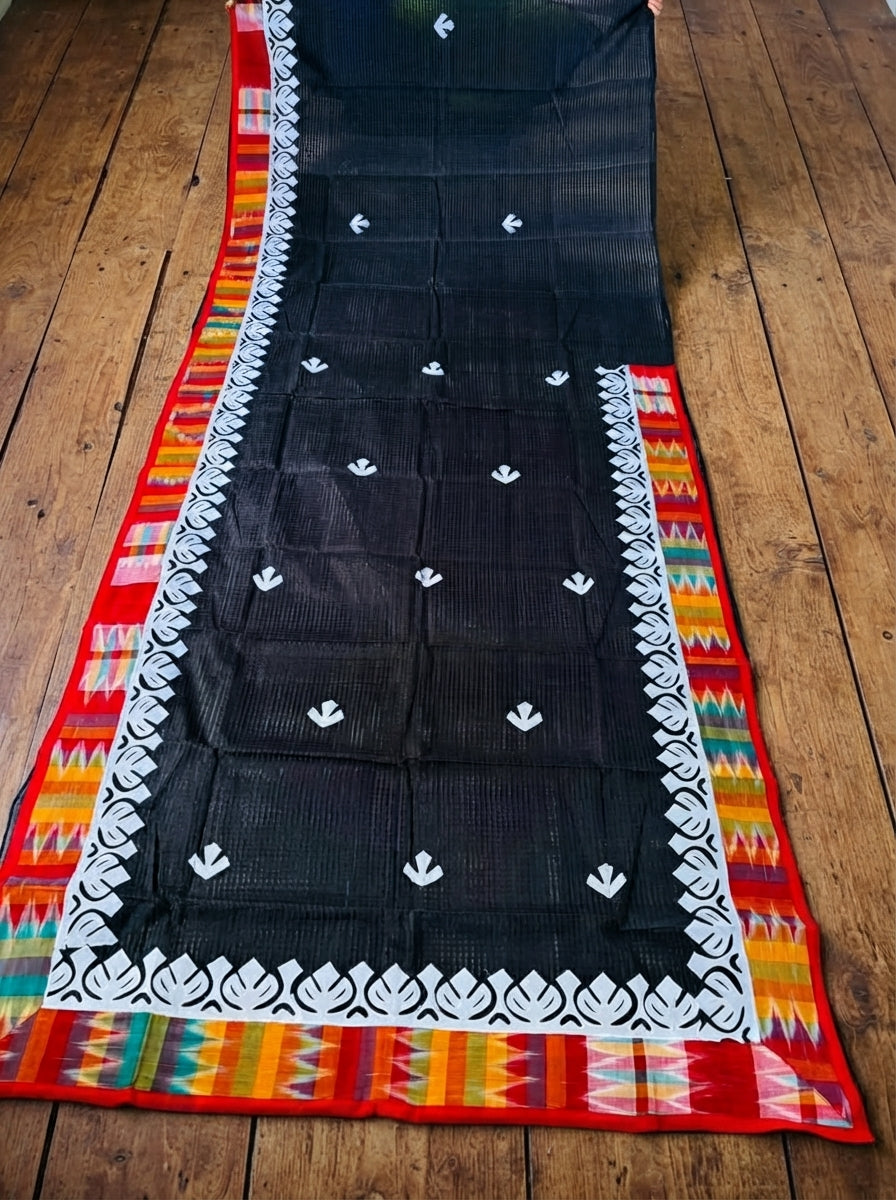 Aloklata Cotton Kota Applique Saree