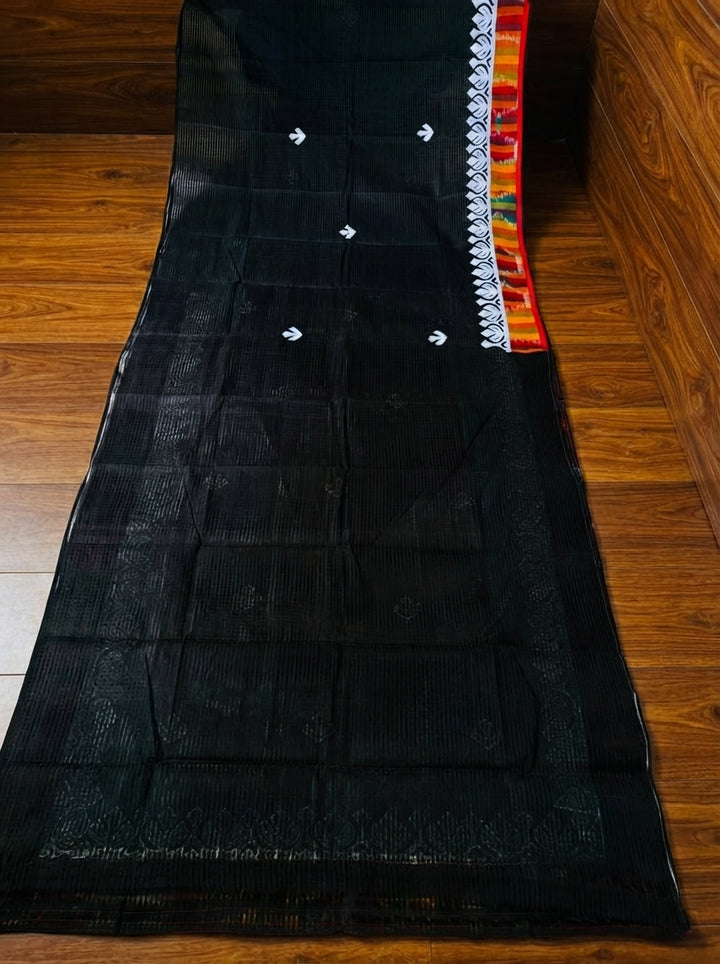 Aloklata Cotton Kota Applique Saree