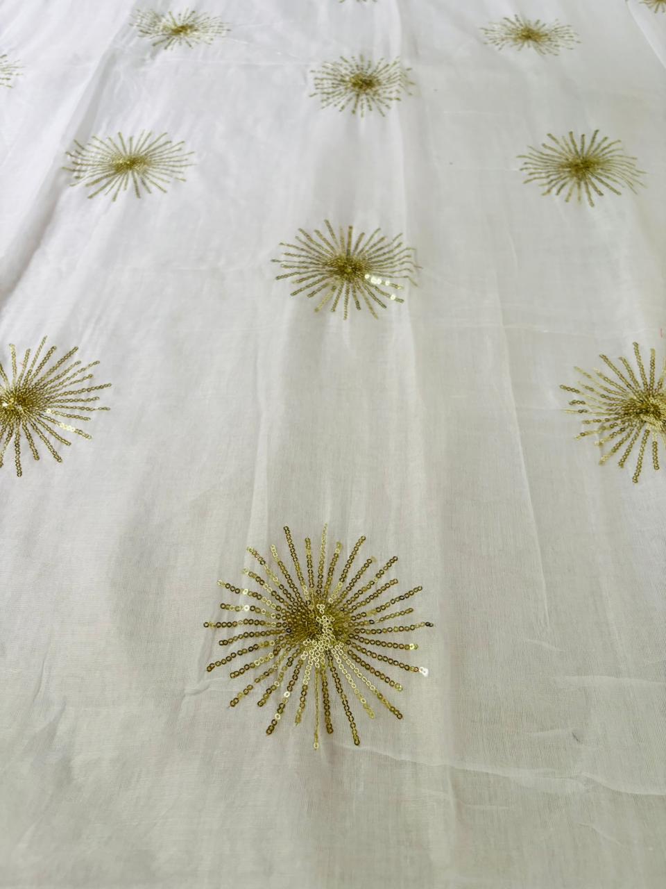 Stole My Heart Sequins Work Mul Cotton Saree