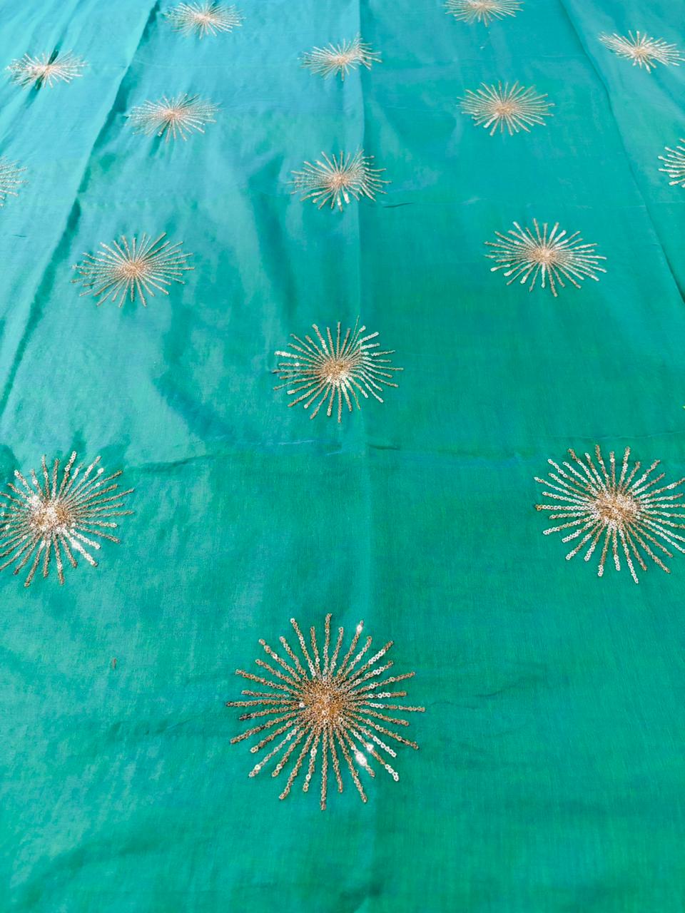 Stole My Heart Sequins Work Mul Cotton Saree
