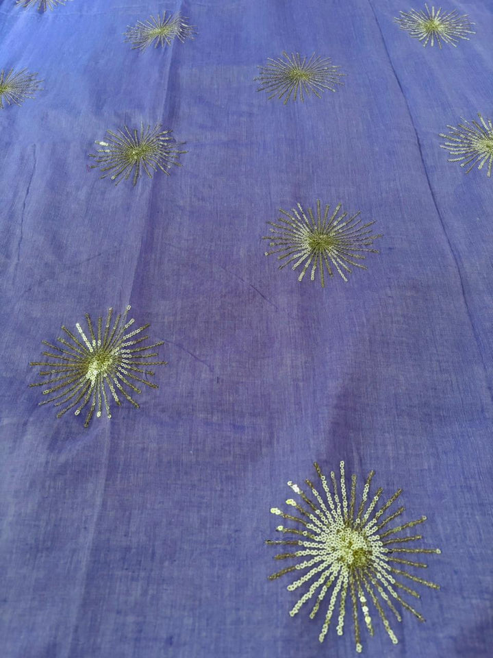 Stole My Heart Sequins Work Mul Cotton Saree
