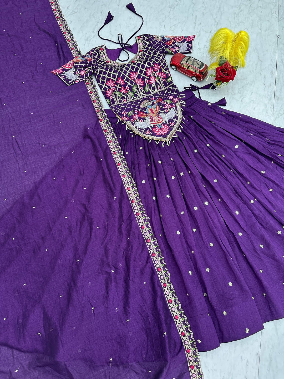 Flame of Grace Silk Lehenga
