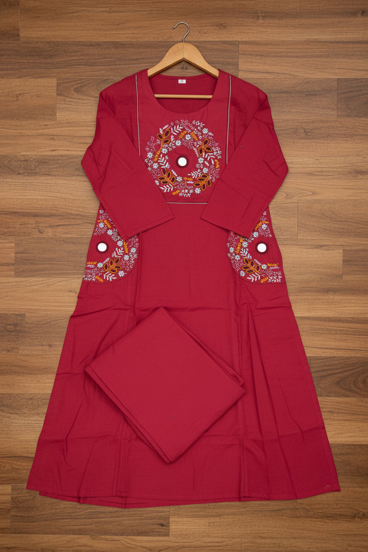 Floral Eclipse Cotton  Kurti Set
