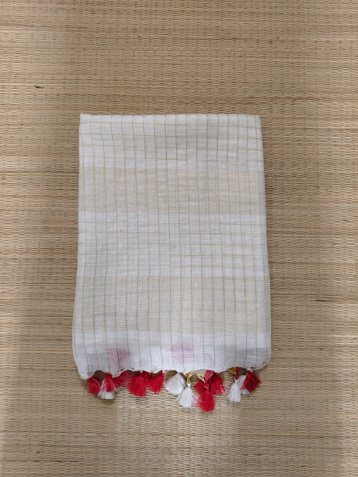 Swarnarekha Pure Linen Saree