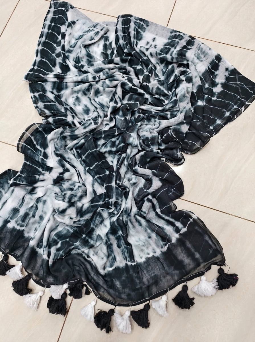Clouds Of Colour  Mul Cotton Saree