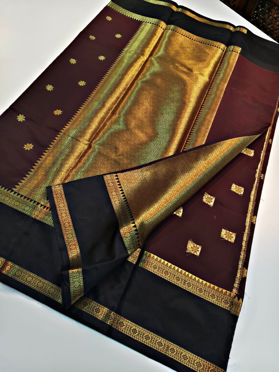 Starlit Romance Designer Katan Silk Saree