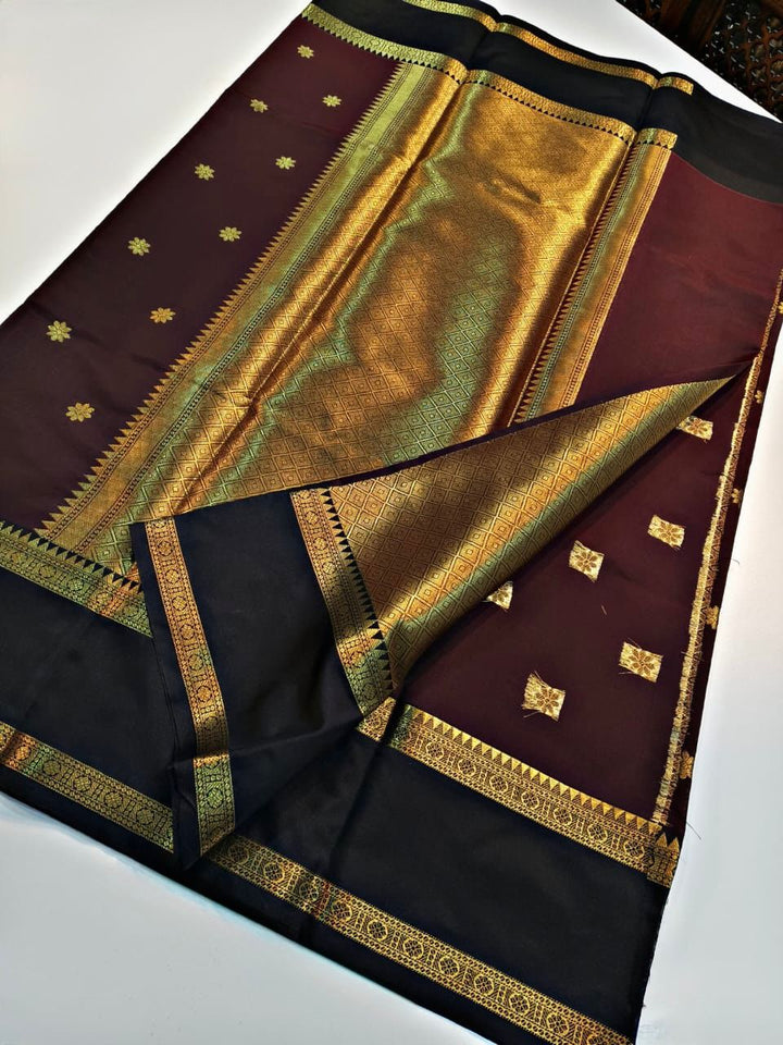 Starlit Romance Designer Katan Silk Saree