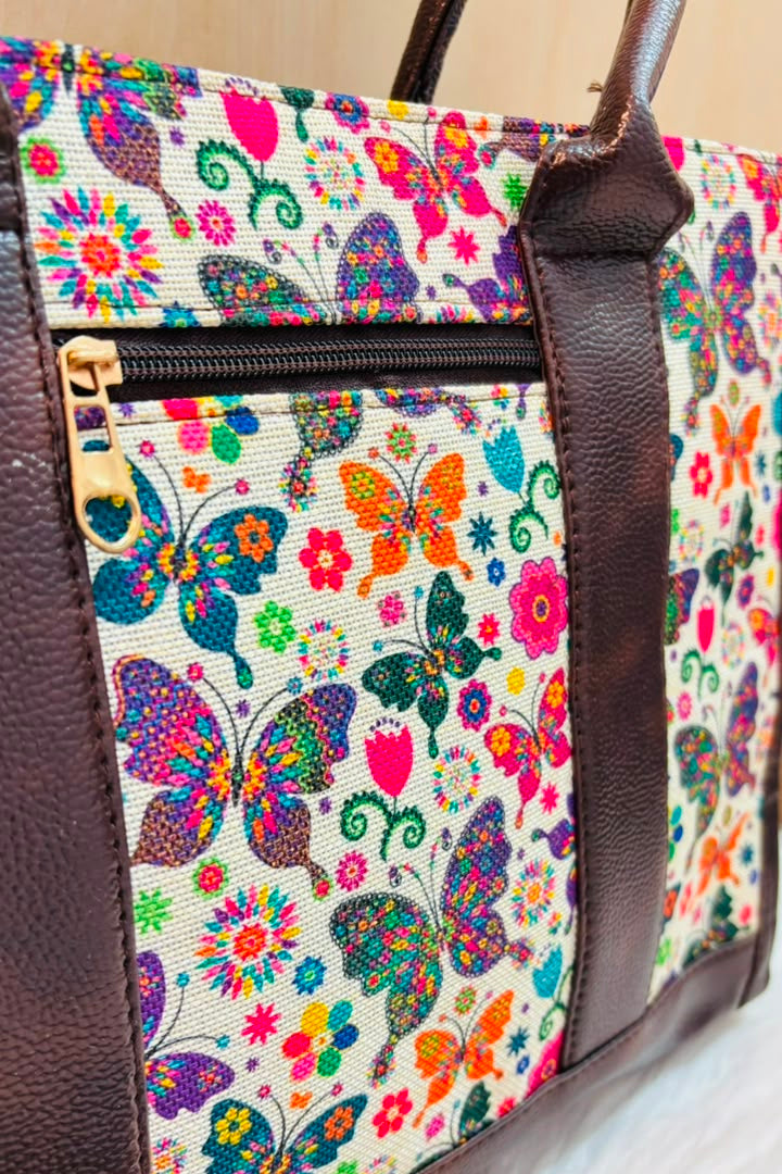 Chasing Butterflies-Leather Hand Bag