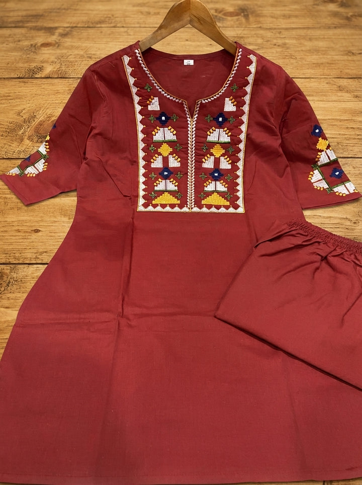 Celestial Charm Cotton Kurti Set