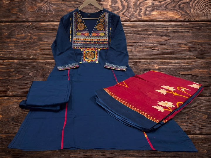 Twist And Turn Cotton Kurti Set