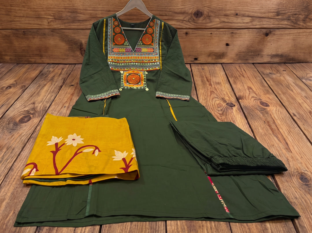 Twist And Turn Cotton Kurti Set