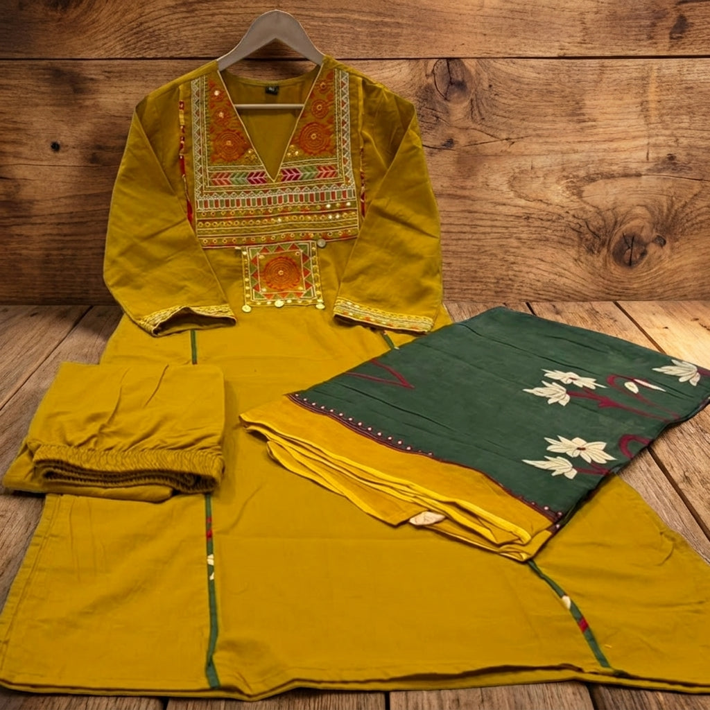 Twist And Turn Cotton Kurti Set