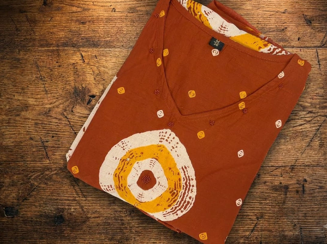 Fable and flame Cotton Kurti Set