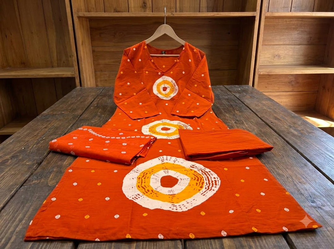 Fable and flame Cotton Kurti Set