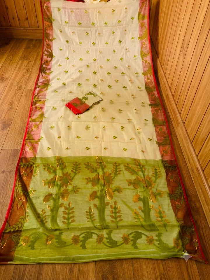 Olive Blossom Heritage Saree