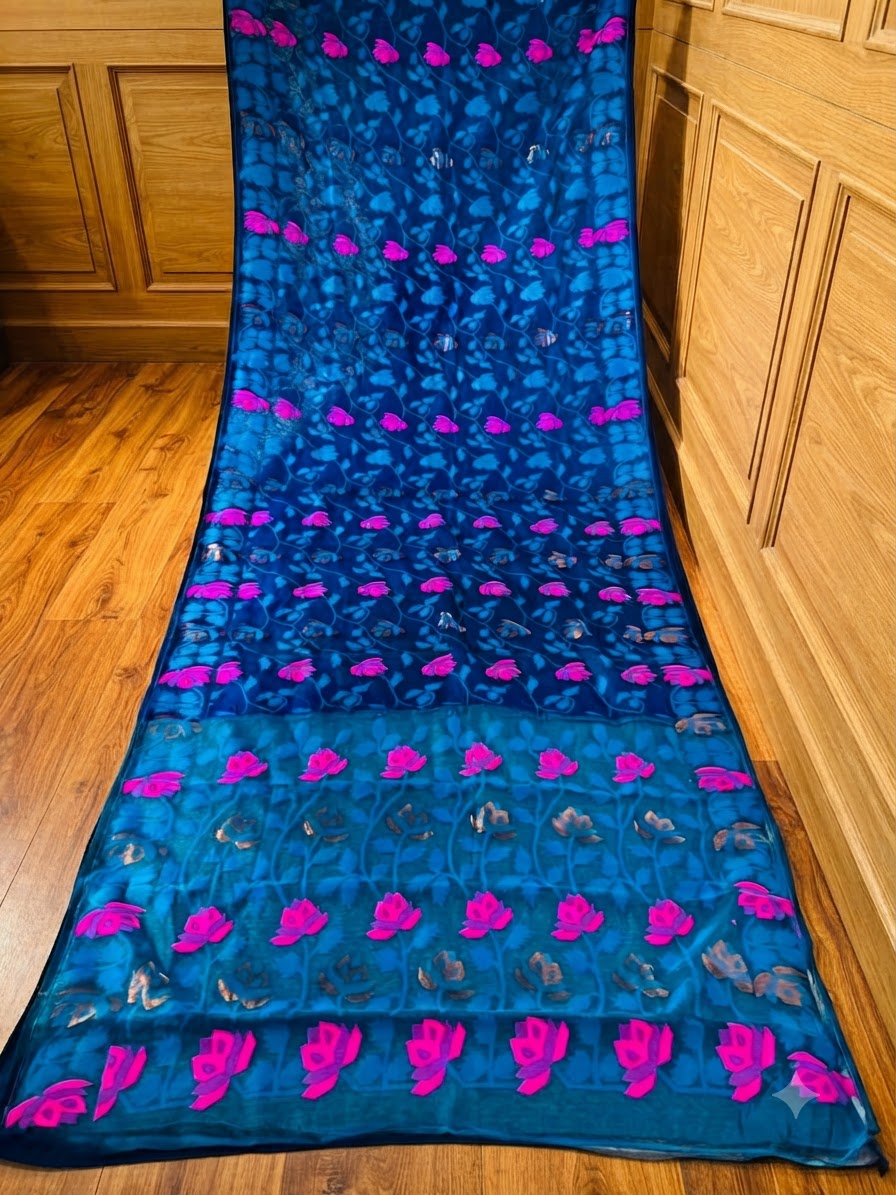 Shwetapadma Dhakai Jamdani Saree