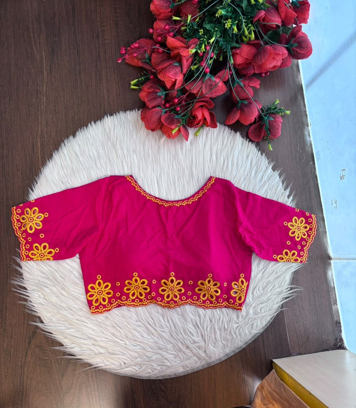 A Crown of Petals Cotton Embroidered Blouse