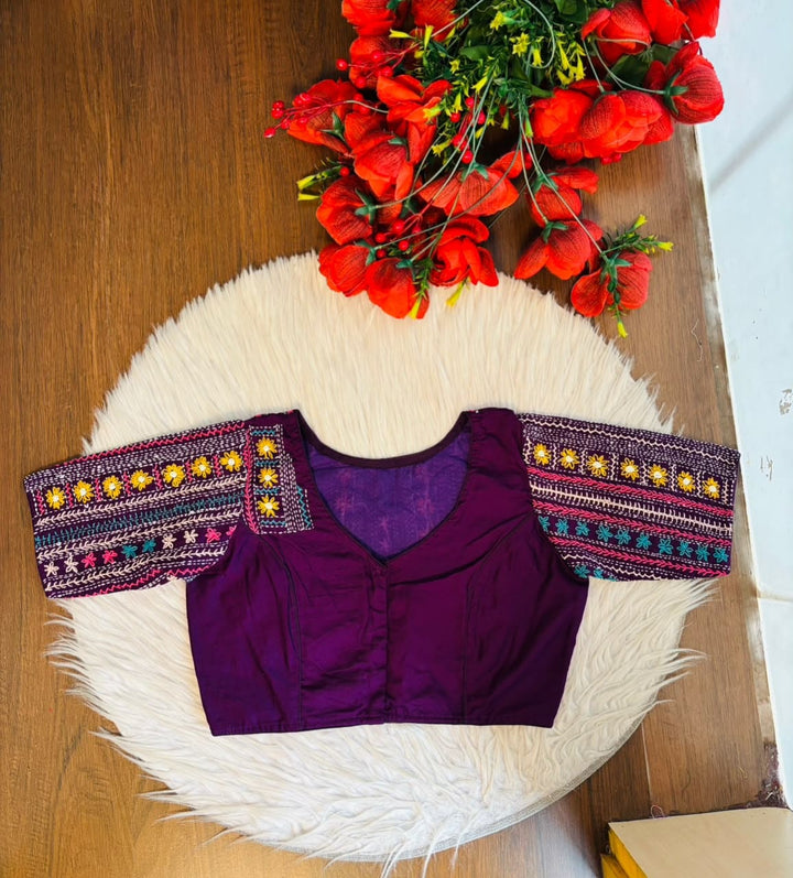 Sunflower Reverie-Multicolor Handwork Blouse