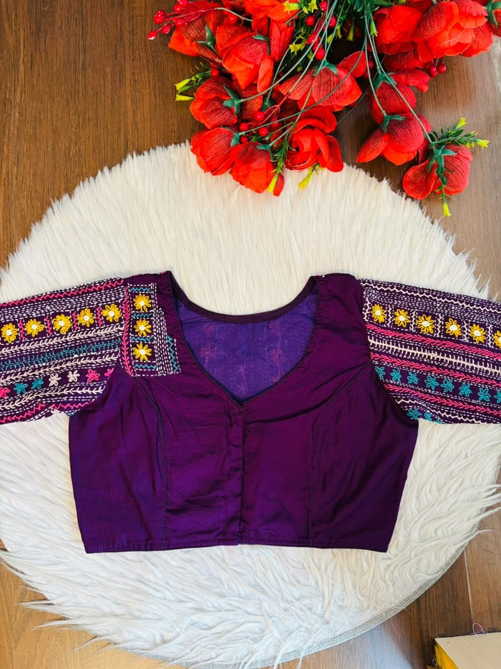 Sunflower Reverie-Multicolor Handwork Blouse