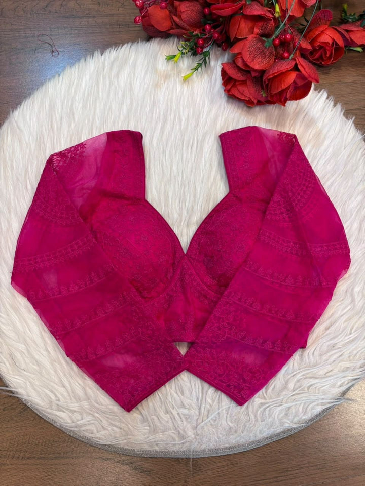 Inspired by Royal Grace Organza Embroidered Blouse