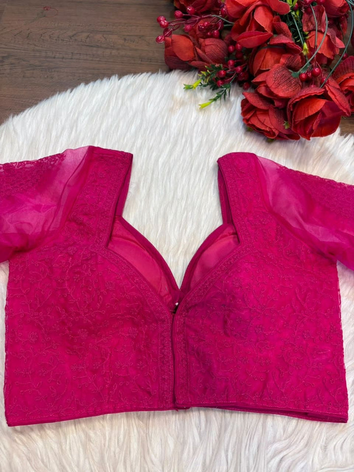 Inspired by Royal Grace Organza Embroidered Blouse