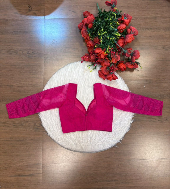 Inspired by Royal Grace Organza Embroidered Blouse