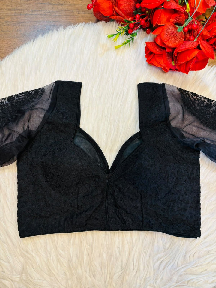 Inspired by Royal Grace Organza Embroidered Blouse
