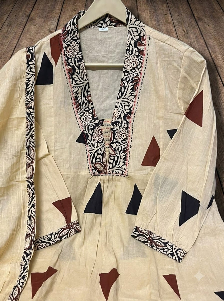 Glided Grace Cotton Kurti Set