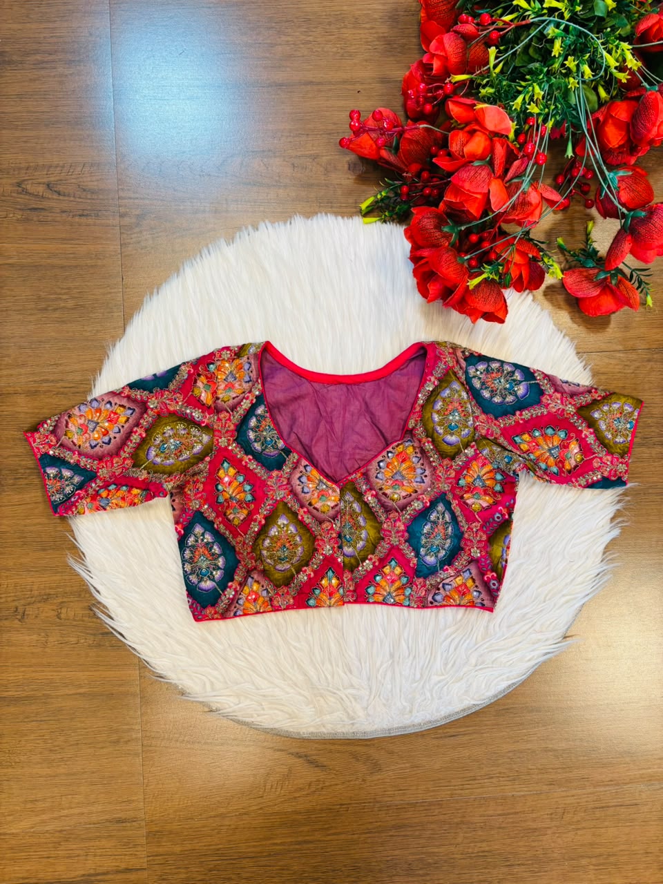 Dreams Become Design – Designer Zari & Sequins Crepe Blouse