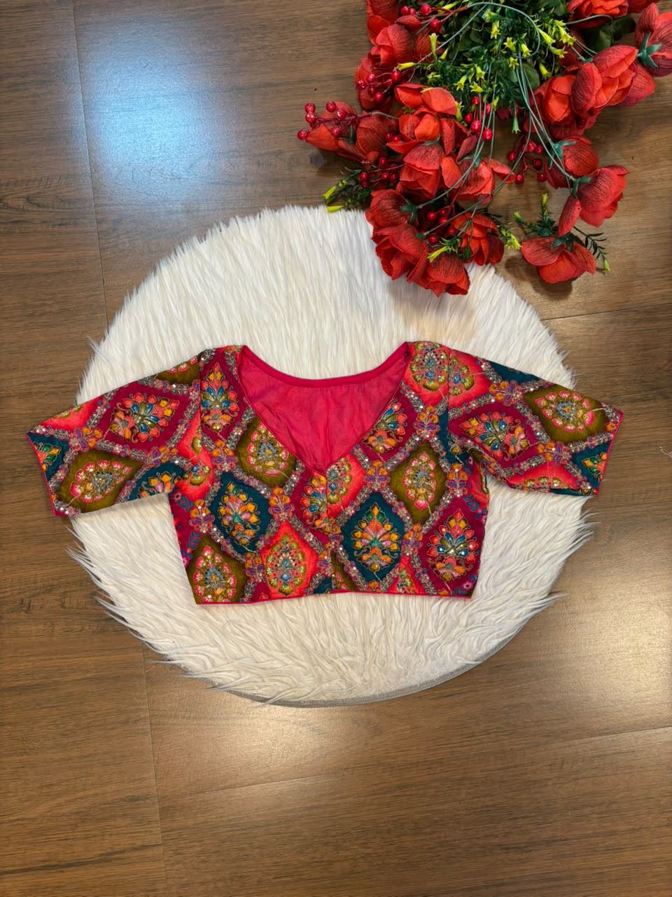 Dreams Become Design – Designer Zari & Sequins Crepe Blouse