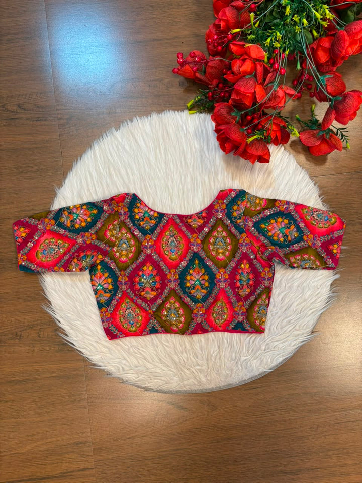 Dreams Become Design – Designer Zari & Sequins Crepe Blouse