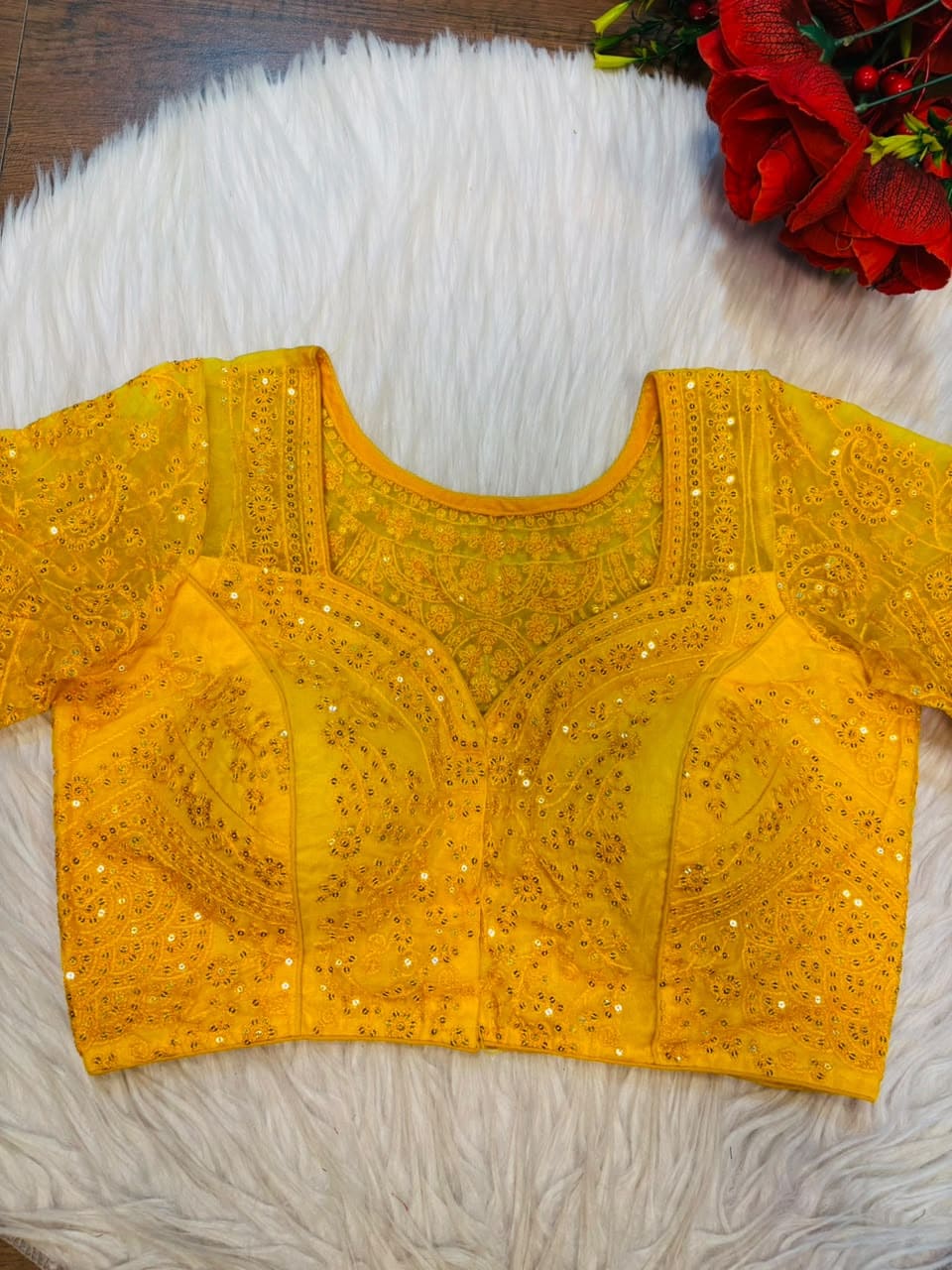 The Celestial Legacy – Designer Organza Blouse