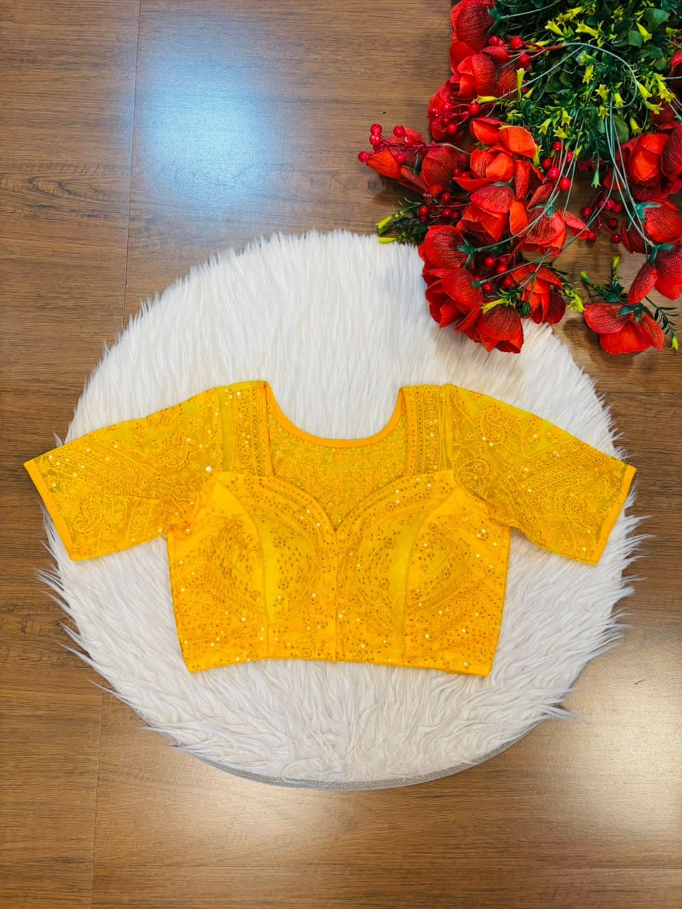The Celestial Legacy – Designer Organza Blouse