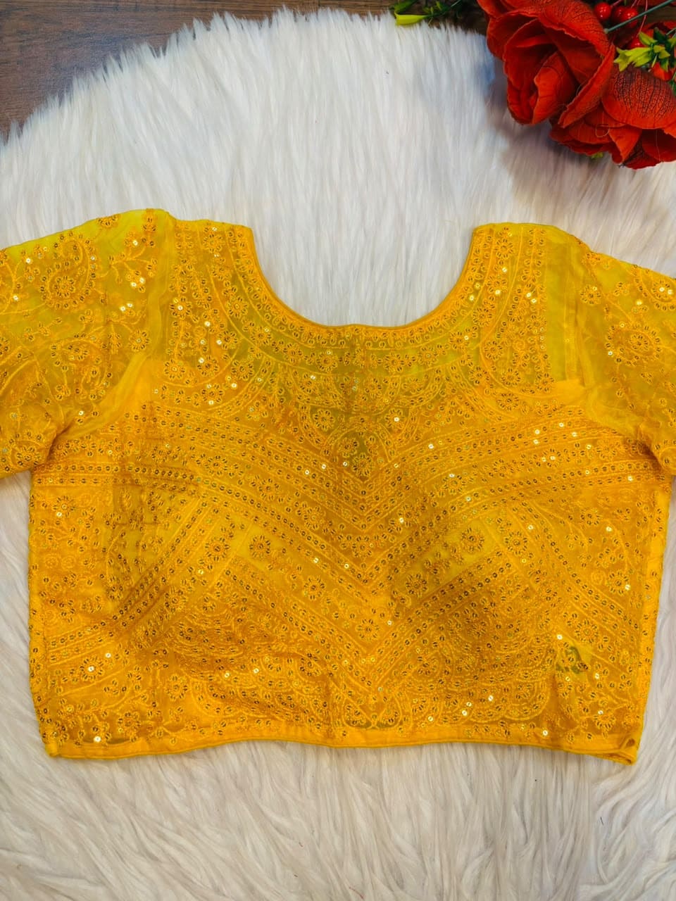 The Celestial Legacy – Designer Organza Blouse