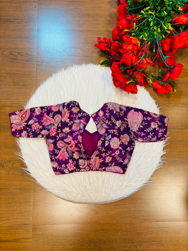 Own The Crown – Designer Zari & Sequins Crepe Blouse