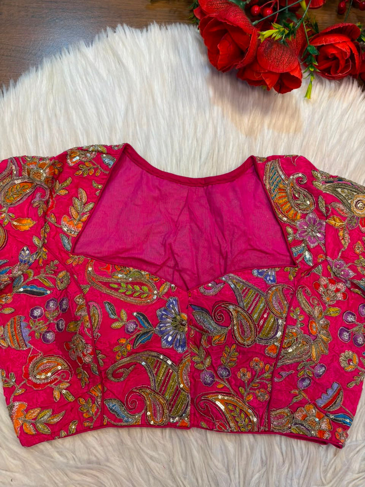 Own The Crown – Designer Zari & Sequins Crepe Blouse