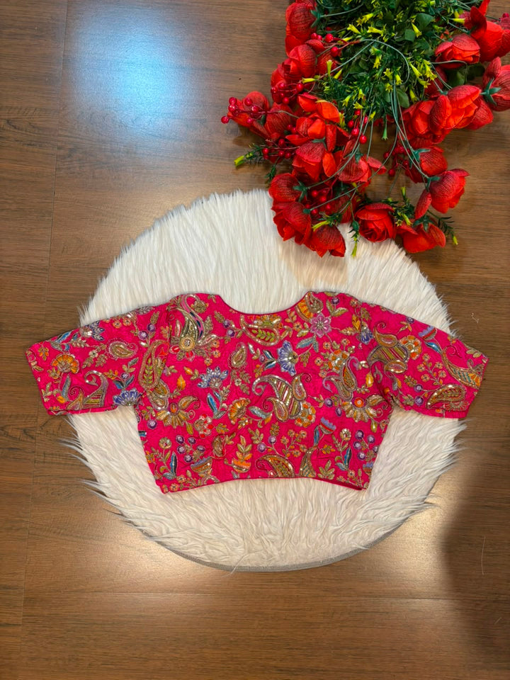 Own The Crown – Designer Zari & Sequins Crepe Blouse