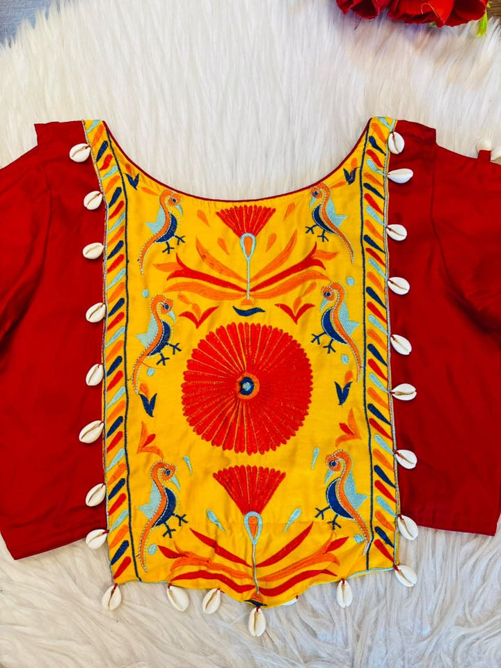 Navrang Cowrie Shell Designer Blouse