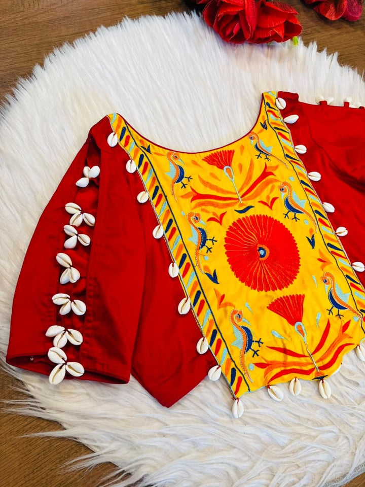 Navrang Cowrie Shell Designer Blouse