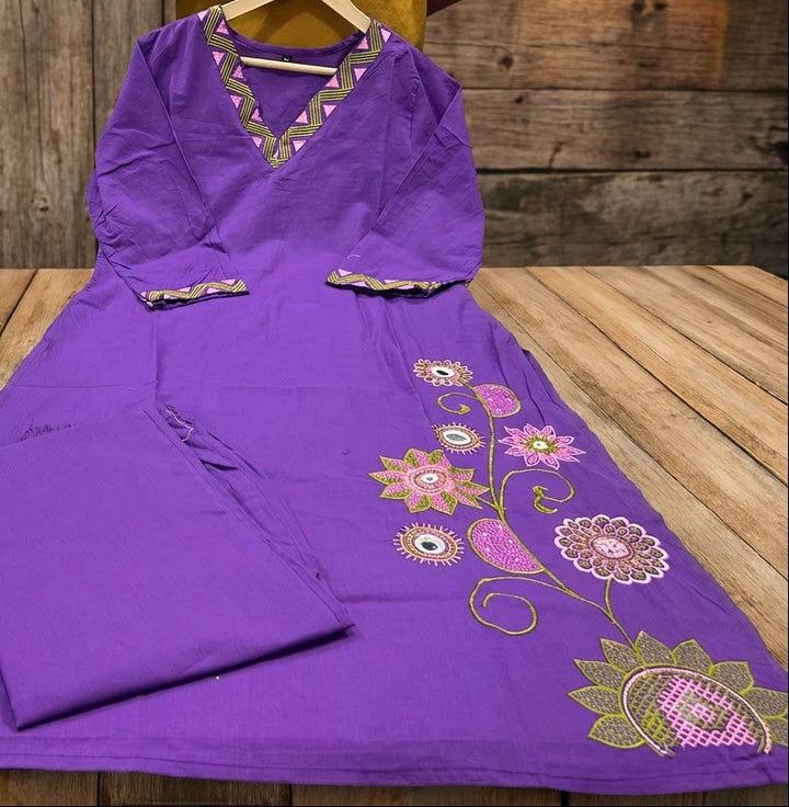 Shine For You Cotton  Kurti Set